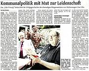 Kommunalpolitik mit Mut zur Leidenschaft